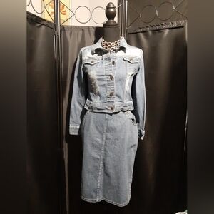 Tucker + Tate Classic Blue Denim Jacket Pockets Button Up Women's/Juniors 14